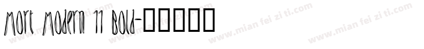 Mort Modern 11 Bold字体转换